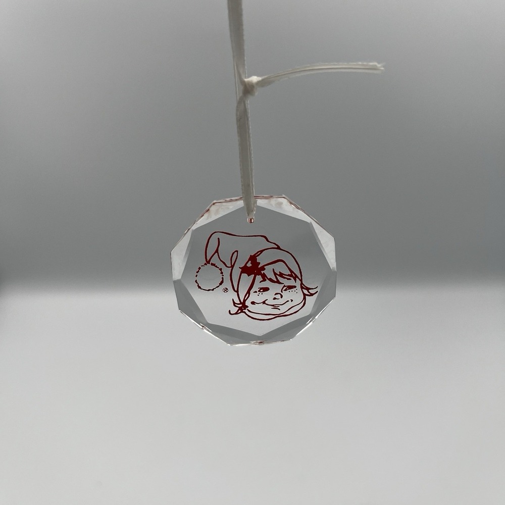 Vintage Annalee 1999 Crystal Ornament Christmas Glass Made In USA Xmas Doll